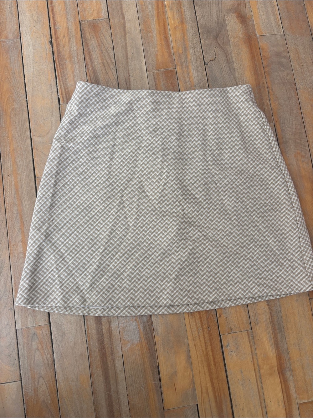 Wilfred Beige Check A-Line Skirt